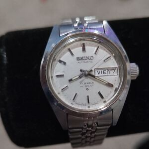 Vintage 1976 Seiko Hi-Beat Automatic Silver Watch 2906-0019 Great 50th Bday Gift